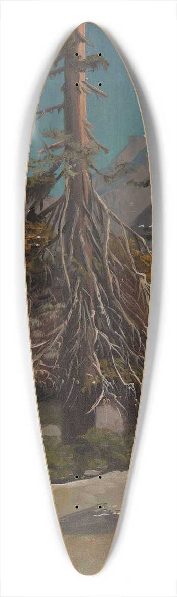 Knud Baade - Study of Trees in the Alps 39.3 inch art pintail longboard deck