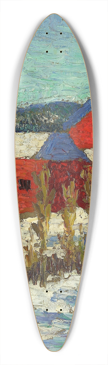 Konrad Mgi - Maastik majadega 39.3 inch art pintail longboard deck