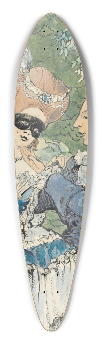 Konstantin Andreevich Somov - Masquerade 39.3 inch art pintail longboard deck
