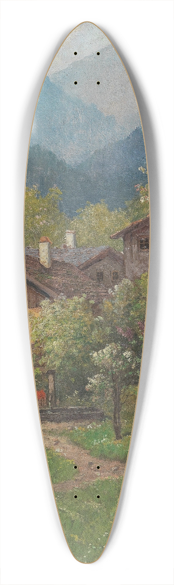 Konstantin Stoitzner - Blossoming Trees, Blossoming Lilac 39.3 inch art pintail longboard deck