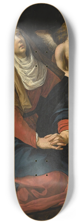 Gerard Seghers - The Virgin In Prayer At The Foot Of The Cross, With Crying Angels 8.25 inch art skate deck