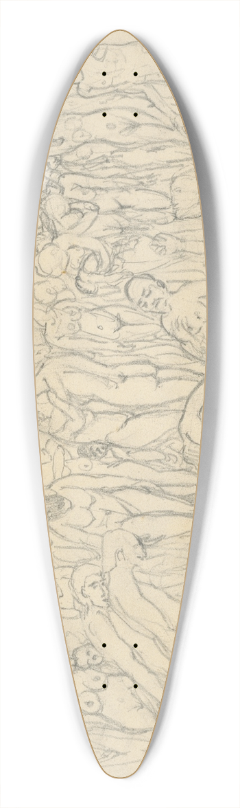 Kontantn Bauer - tdia davu ud 39.3 inch art pintail longboard deck