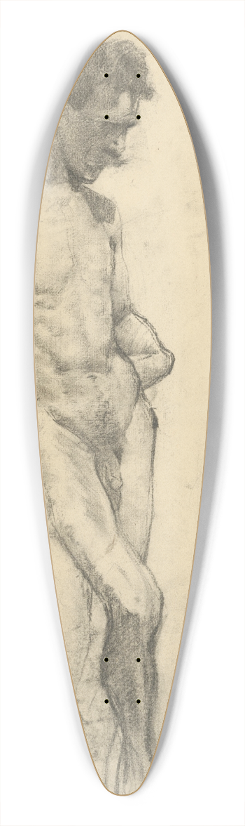 kos Aranyossy - tdia stojaceho muskho aktu 39.3 inch art pintail longboard deck