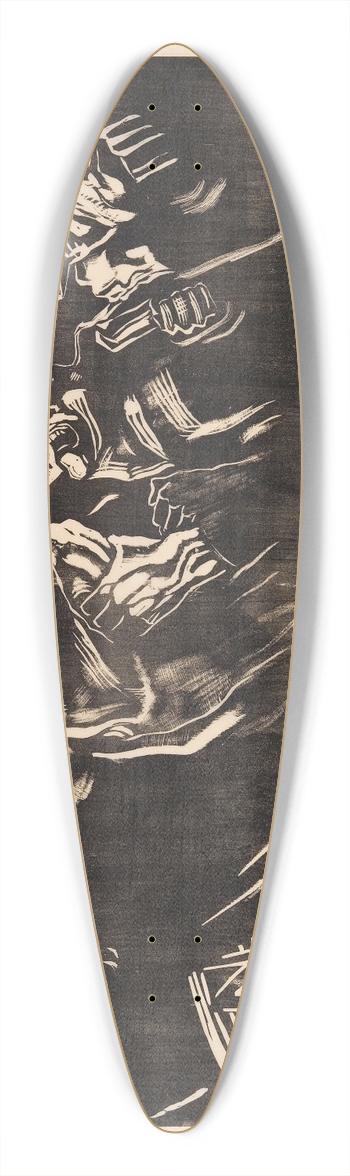 Kthe Kollwitz - Die Freiwilligen 39.3 inch art pintail longboard deck
