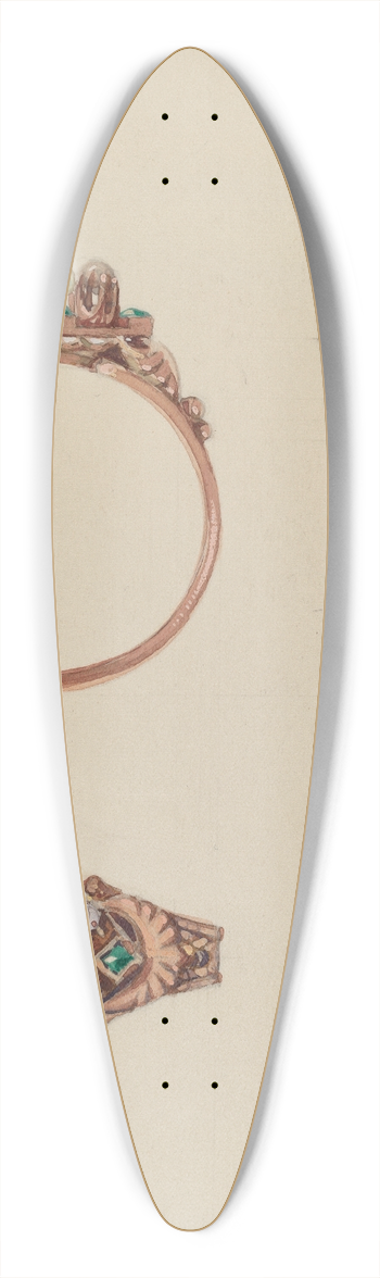 Kurt Melzer - Ring 39.3 inch art pintail longboard deck