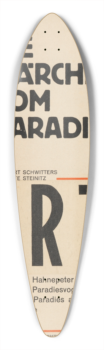 Kurt Schwitters - Die Mrchen vom Paradies 39.3 inch art pintail longboard deck