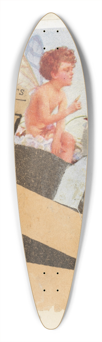 Kurt Schwitters - Ohne Titel (Ankndigungen) 39.3 inch art pintail longboard deck