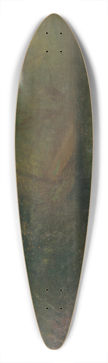 Ladislav Mednynszky - Forest Interior with a Brook 39.3 inch art pintail longboard deck