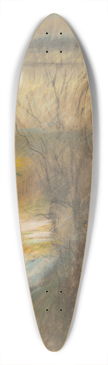 Ladislav Mednynszky - Landscape 39.3 inch art pintail longboard deck
