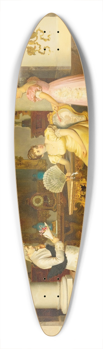 L. A. Marsano - The Bashful Suitor 39.3 inch art pintail longboard deck