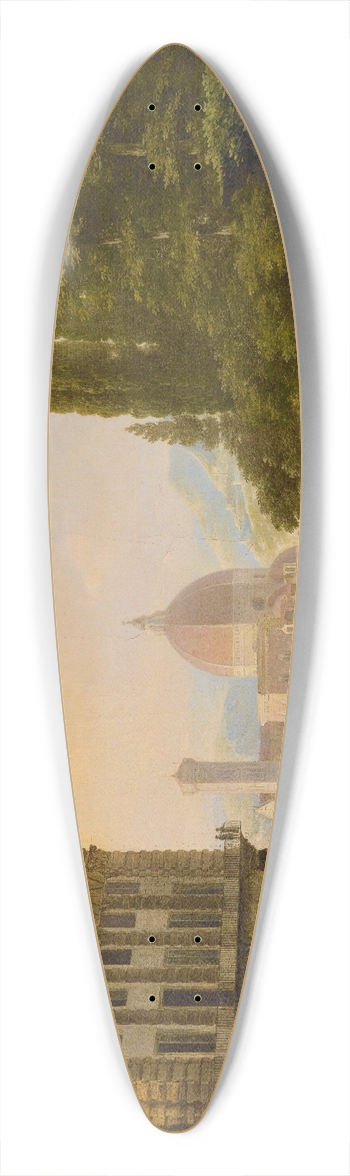 Lancelot-Thodore Turpin de Criss - Florence From The Boboli Gardens 39.3 inch art pintail longboard deck