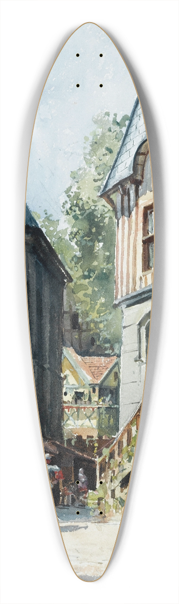 Laure Brouardel - Exposition de 1900, le Vieux Paris 39.3 inch art pintail longboard deck