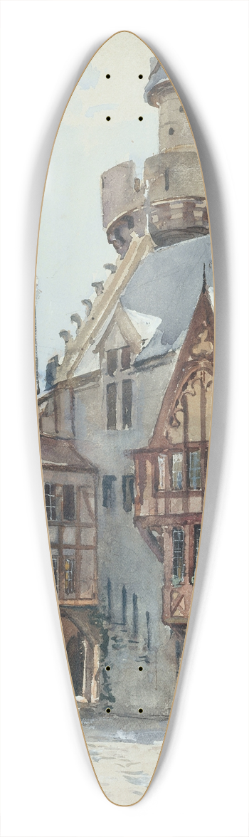 Laure Brouardel - Exposition de 1900, le Vieux Paris 39.3 inch art pintail longboard deck