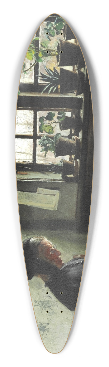 Laurits Andersen Ring - Interir med syende kone 39.3 inch art pintail longboard deck