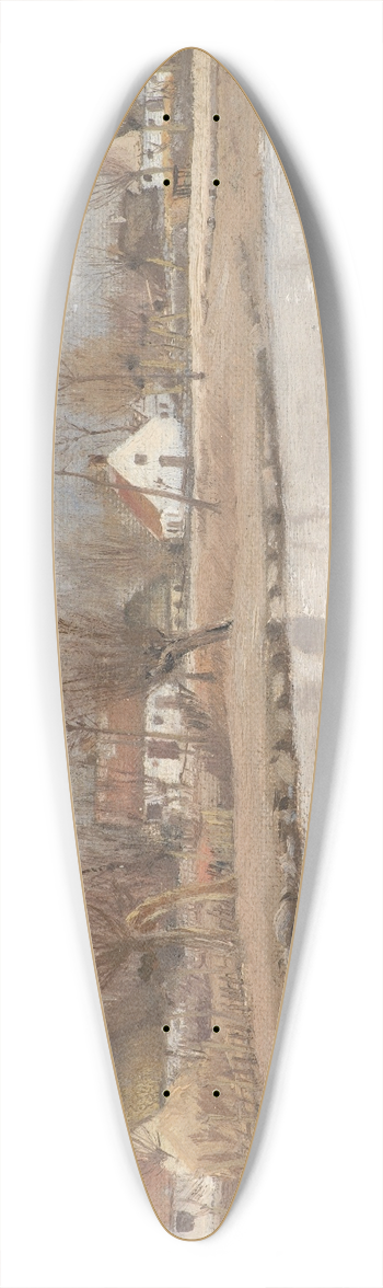 Laurits Andersen Ring - The Village Pond at Ring, Zealand 39.3 inch art pintail longboard deck