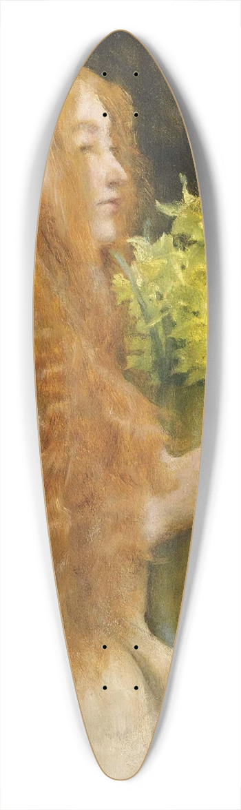 Lawrence Alma-Tadema - Spring Flowers 39.3 inch art pintail longboard deck