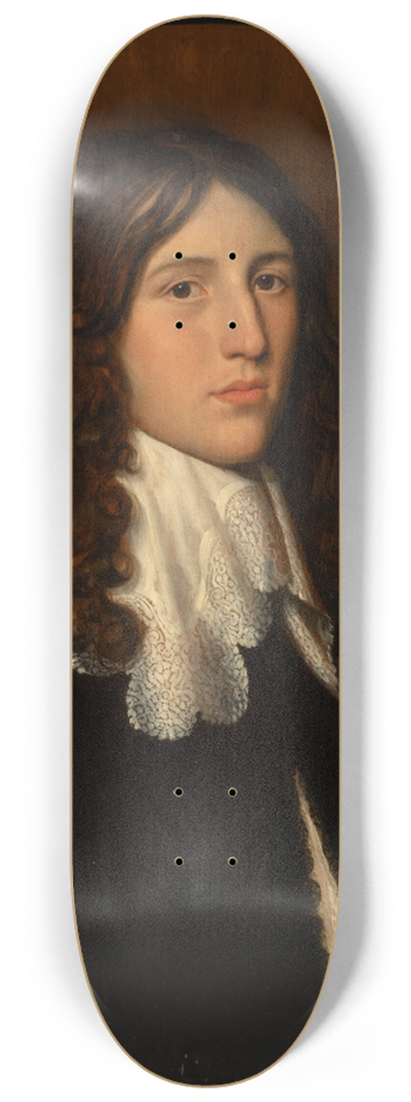 Gerard van Honthorst - Portrait of Willem van Beveren (1624-1672) 8.25 inch art skate deck