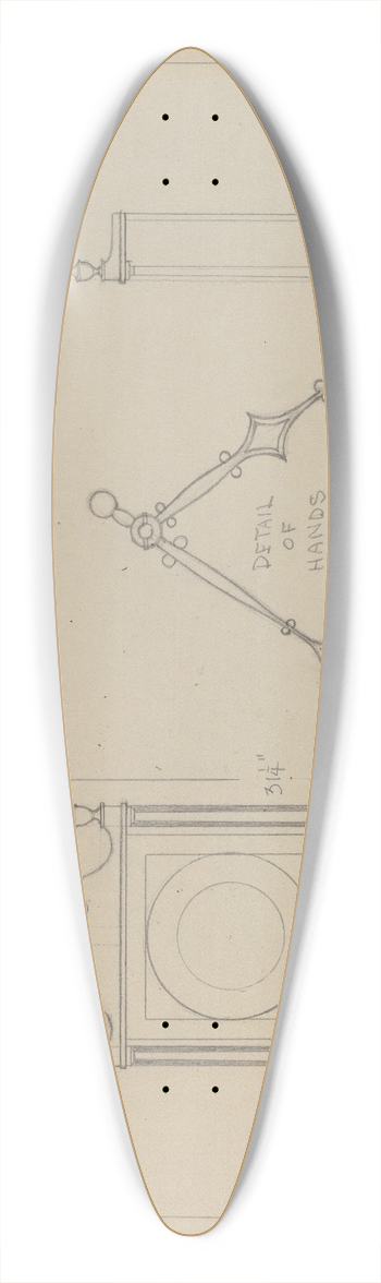 Lawrence Phillips - Clock 39.3 inch art pintail longboard deck