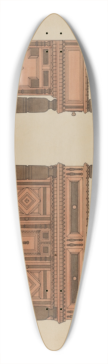 Lawrence Phillips - Court Chest 39.3 inch art pintail longboard deck