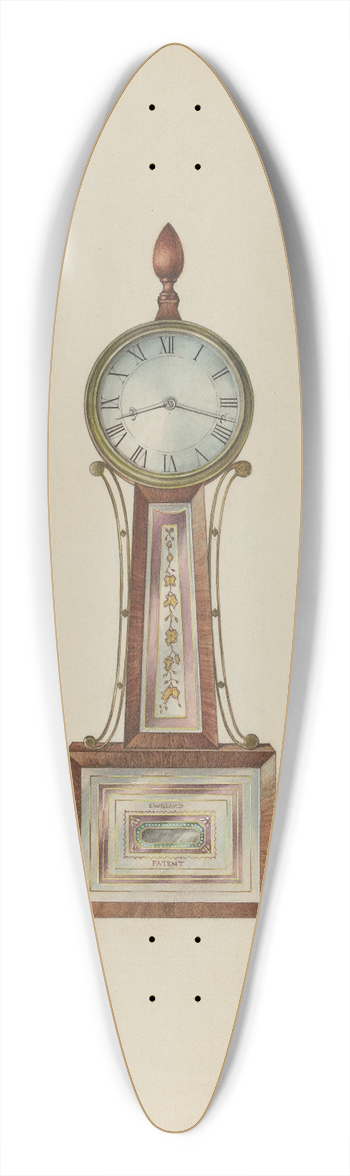 Lawrence Phillips - Wall Clock 39.3 inch art pintail longboard deck