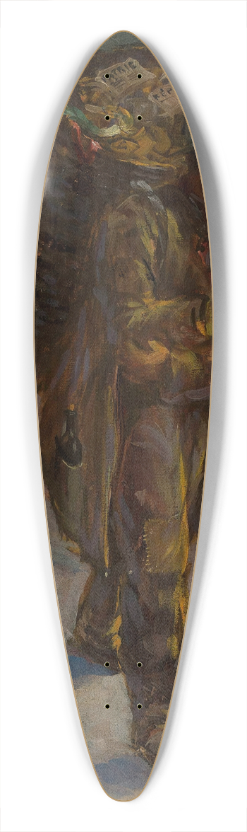 L. Barciski - Garbage man 39.3 inch art pintail longboard deck