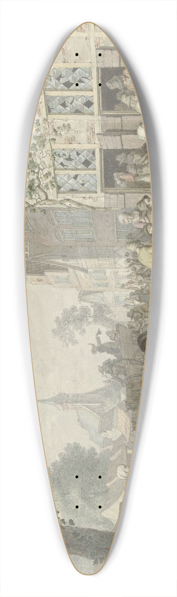 Leendert Overbeek - Dorpskermis 39.3 inch art pintail longboard deck