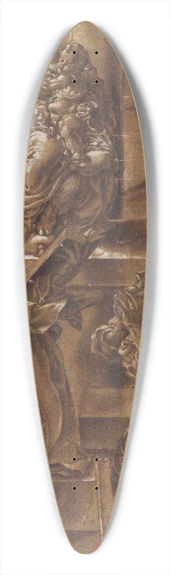 Lelio Orsi - Madonna med barnet samt apostlen Andreas (t.v.) og den hellige Judas (t.h.) 39.3 inch art pintail longboard deck