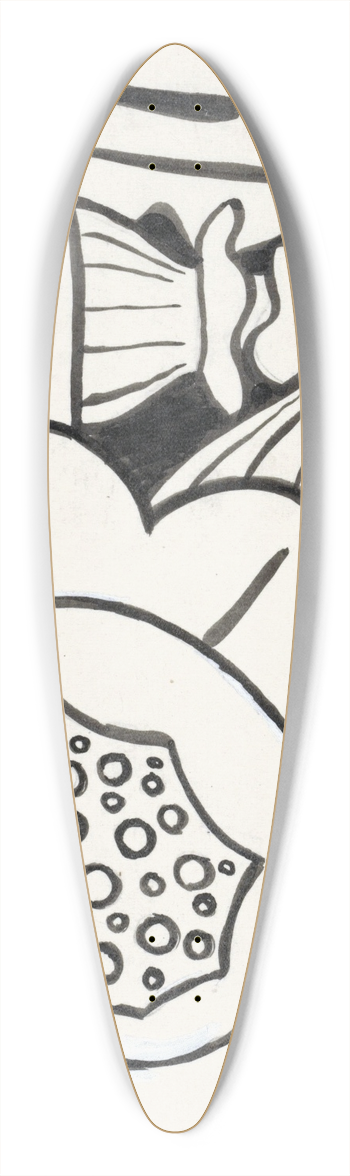 Leo Gestel - Bloemen 39.3 inch art pintail longboard deck