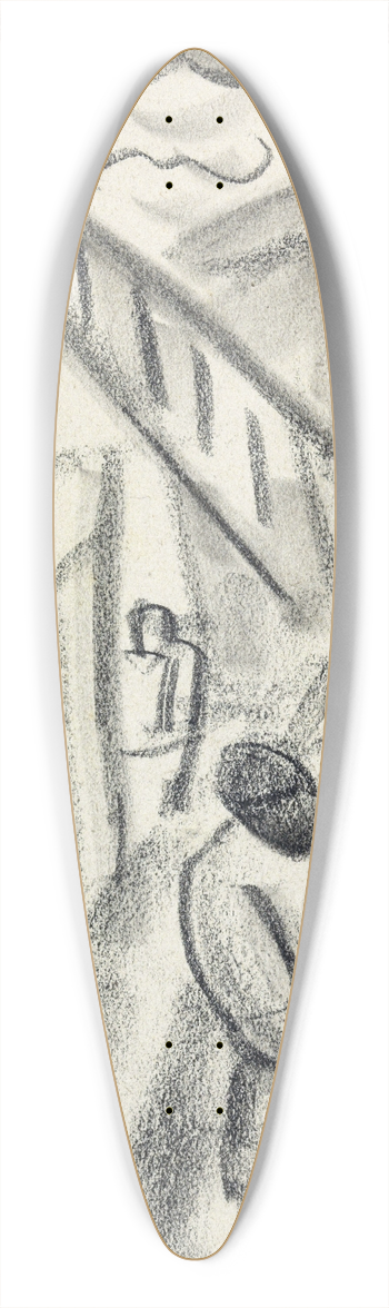 Leo Gestel - De visvangst op zee 39.3 inch art pintail longboard deck