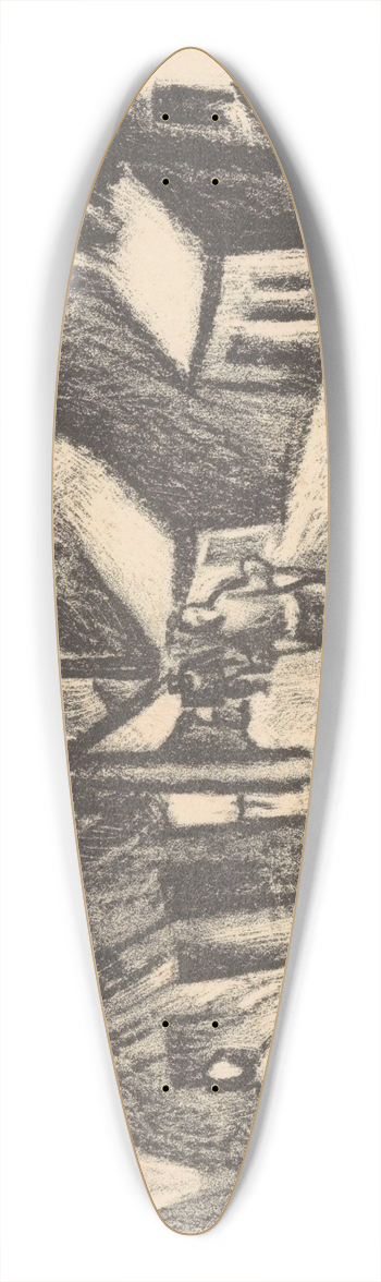 Leo Gestel - Geising (Ertsgebergte) 39.3 inch art pintail longboard deck