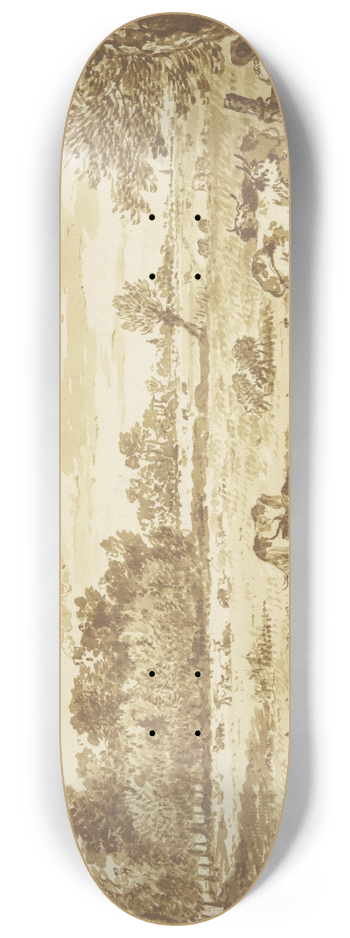 Gerard van Nijmegen - Waldwiese mit Vieh, rechts am Zaun der Hirte 8.25 inch art skate deck