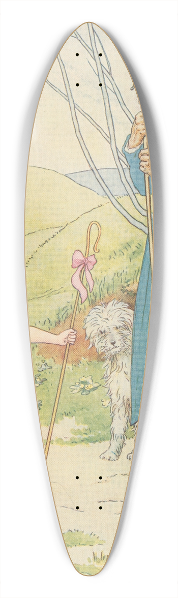 Leonard Leslie Brooke - Little Bo-Peep. 39.3 inch art pintail longboard deck