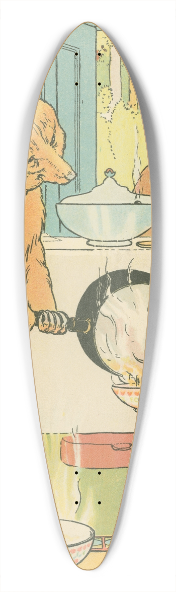 Leonard Leslie Brooke - The bears at home 39.3 inch art pintail longboard deck