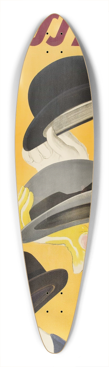 Leonetto Cappiello - Mossant 39.3 inch art pintail longboard deck