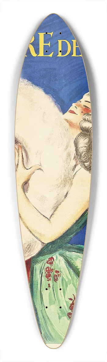 Leonetto Cappiello - Poudre De Luzy 39.3 inch art pintail longboard deck
