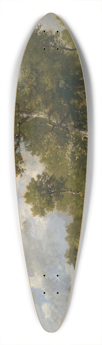 Leon Richet - Bachlandschaft mit Wanderin 39.3 inch art pintail longboard deck
