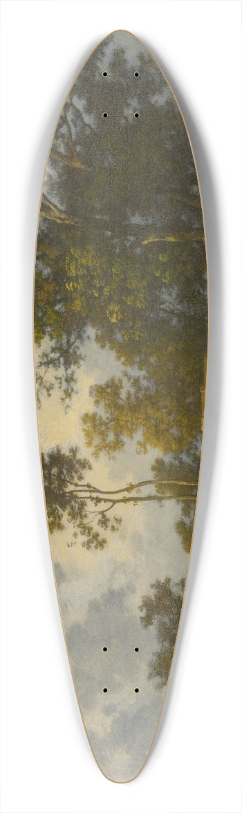 Leon Richet - Landscape With A Quiet Pool 39.3 inch art pintail longboard deck