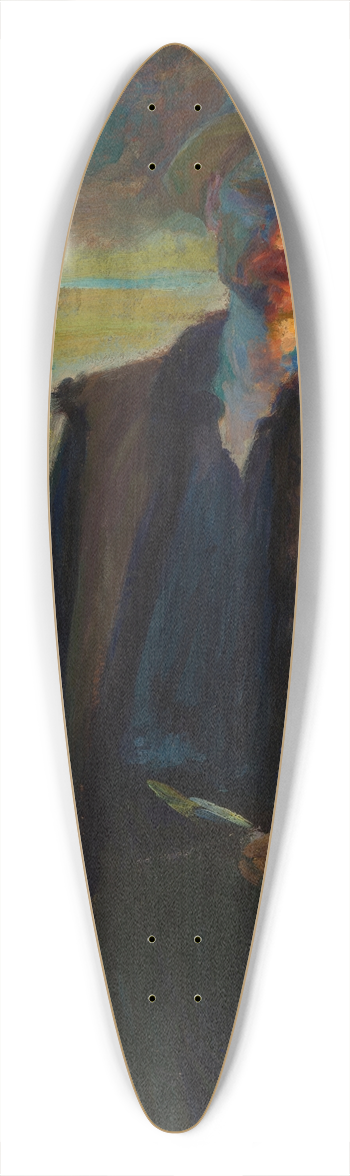 Leon Wyczkowski - Self-Portrait 39.3 inch art pintail longboard deck