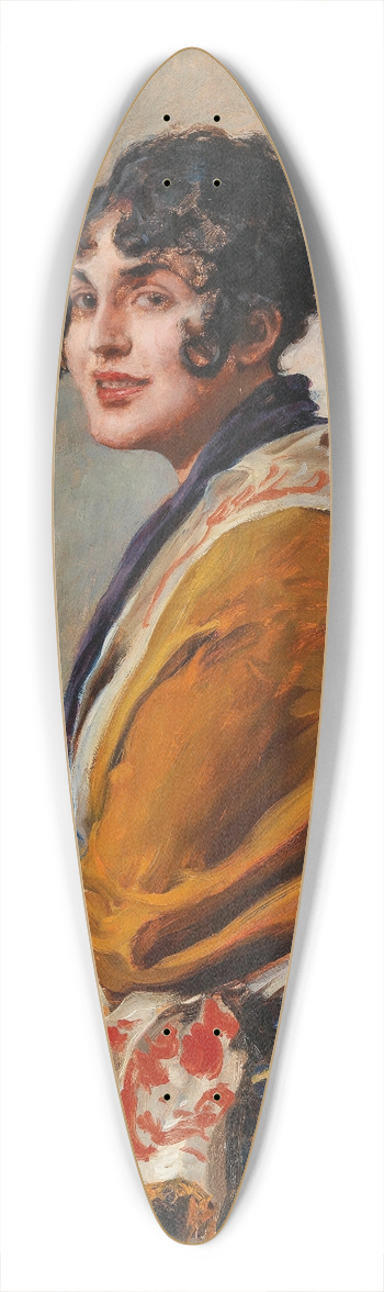 Leopold Schmutzler - Portrait Lili Marberg 39.3 inch art pintail longboard deck