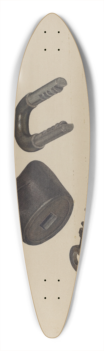 LeRoy Griffith - Padlock 39.3 inch art pintail longboard deck