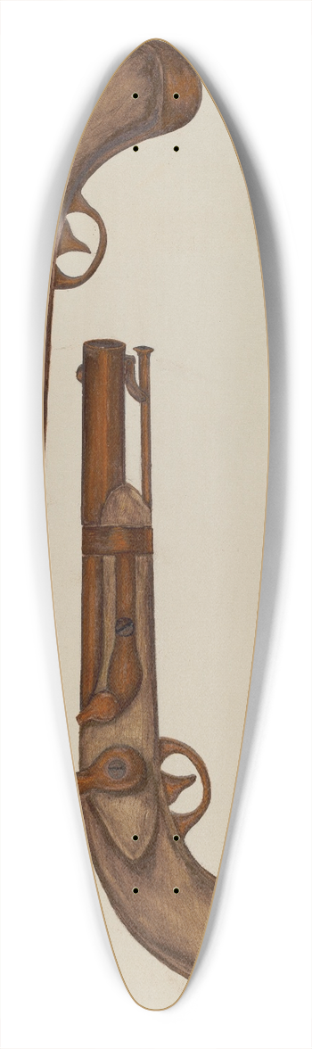 LeRoy Robinson - Cap and Ball Revolver 39.3 inch art pintail longboard deck