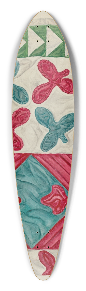 LeRoy Robinson - Quilt 39.3 inch art pintail longboard deck