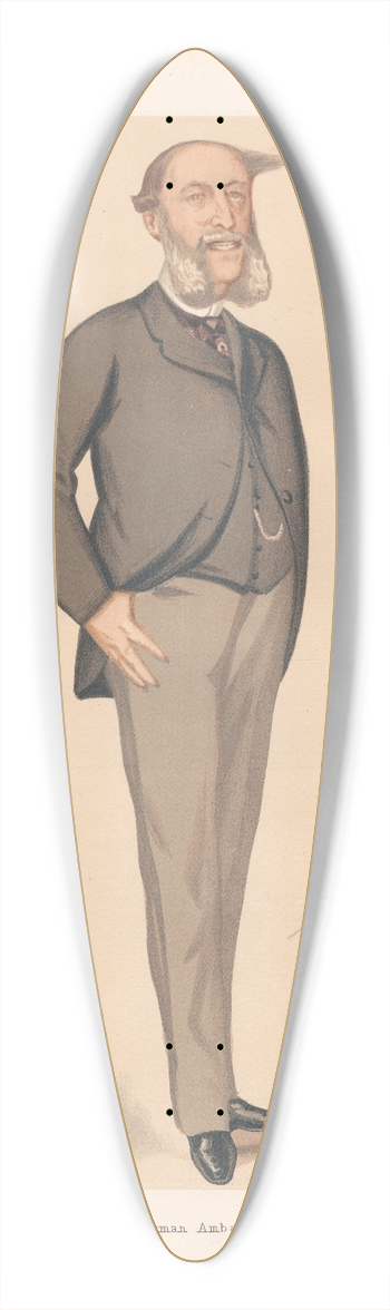 Leslie Matthew Ward - Ambassadors to England; The German Ambassador, Count George Herbert Munster, 23 December 1876 39.3 inch art pintail longboard deck