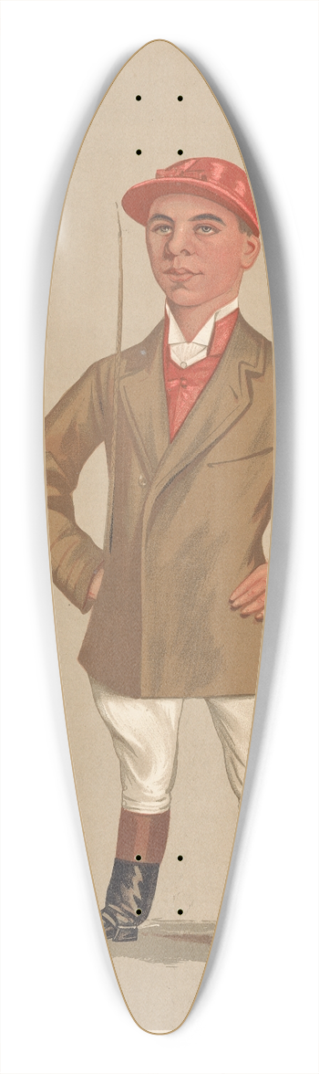 Leslie Matthew Ward - Jockeys; Tom Loates, October 4, 1890 39.3 inch art pintail longboard deck