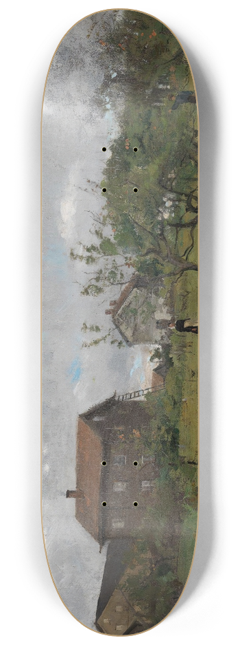 Gerhard Munthe - Farm at Hedmark 8.25 inch art skate deck