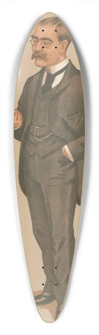 Leslie Matthew Ward - Soldiers Three, Rudyard Kipling 39.3 inch art pintail longboard deck