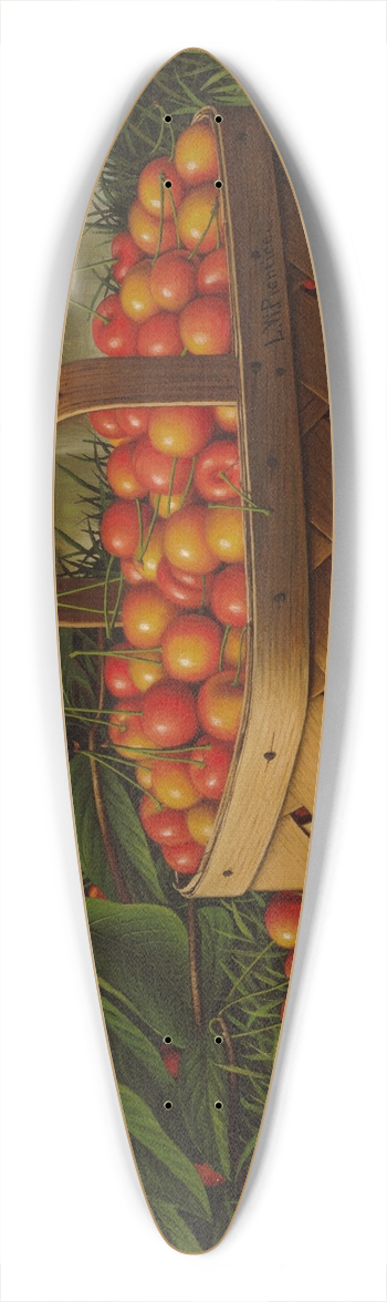 Levi Wells Prentice - Cherries in aBasket 39.3 inch art pintail longboard deck