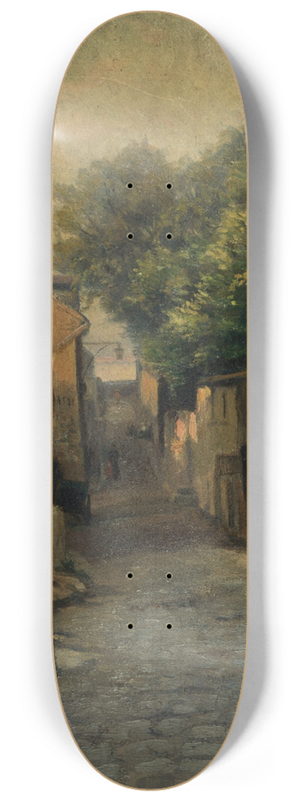 Germain Eugne Bonneton - La rue de la Fontaine--Mulard (place de Rungis) 8.25 inch art skate deck