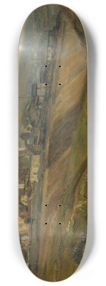 Germain Eugne Bonneton - La rue du Moulin-des-Prs 8.25 inch art skate deck