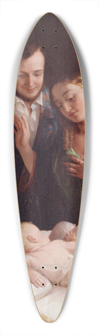 Lilly Martin Spencer - Domestic Happiness 39.3 inch art pintail longboard deck